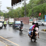 Light rain that experienced in the city after a long spell of sizzling weather