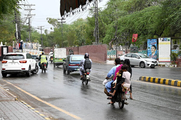 Light rain that experienced in the city after a long spell of sizzling weather