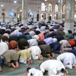 A large number of faithful offering Eidul Azha prayers at Masjid Khair-ul-Amal (Mosque)