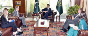 Chairman Senate, Syed Yousuf Raza Gilani in a meeting with Australian High Commissioner Mr. Neil Hawkins at Parliament House.