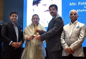 The Governor of Khyber Pakhtunkhwa (KPK) Faisal Karim Kundi speaking to the traders of KPK during a award giving ceremony held at Islamabad Chamber and Commerce &Industry.