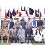 President Asif Ali Zardari in a group photo with Minister for Interior Mohsin Raza Naqvi, Chief Minister Balochistan Mir Sarfraz Ahmed Bugti, MNA Malik Shah Gorgaij, Home Minister Mir Ziaullah Langov, MPA Maulana Hidayat-ur-Rehman, senior civil and military officials during his visit