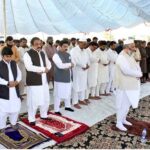 Federal Minister for Inter-Provincial Coordination/Advisor to PM Rana Sanaullah Khan offering Eidul Azha prayers at his public secretariat