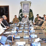 President Asif Ali Zardari chairing a meeting on the security and law and order situation of Balochistan