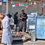 Vendor selling barbeque items at Sariab Road ahead of Eid-ul Azah