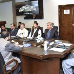 President Asif Ali Zardari chairing a meeting on the security and law and order situation of Balochistan