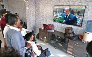 From every corner of the nation, eyes are fixed on TV screens as Finance Minister Muhammad Aurangzeb delivers the federal budget speech for the fiscal year 2024-25 in Parliament, broadcasted live across the country.