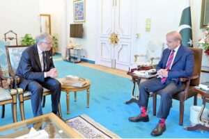 Chairman Gates Foundation Bill Gates calls on Prime Minister Muhammad Shehbaz Sharif.