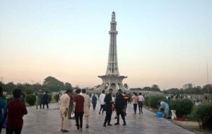 A large number of people visiting Greater Iqbal Park to spend their holiday in Provincial Capital.