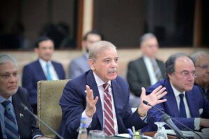 Prime Minister Muhammad Shehbaz Sharif chairs Parliamentary Party meeting of PMLN.