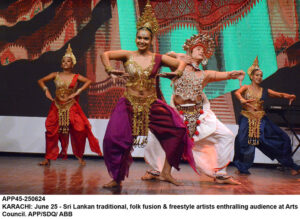 Sri Lankan traditional, folk fusion & freestyle artists enthralling audience at Arts Council.