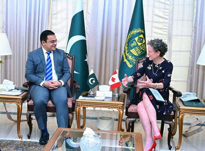 Ms. Leslie Scanlon, High Commissioner of Canada to Pakistan, calls on the Federal Minister for Economic Affairs, Mr. Ahad Khan Cheema