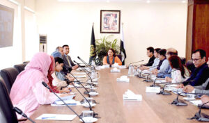 PM's Coordinator on Climate Change & Environmental Coordination Romina Khurshid Alam chairing second meeting of Task Force on Global warming & Heat Wave.