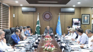 Brain storming session headed by Chief Statistician Dr.Naeem-uz-zafar (SI) regarding 7th Agricultural Census at Pakistan Bureau of Statistics.