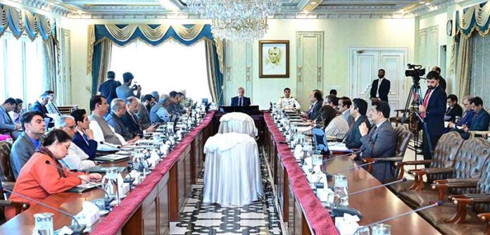 Prime Minister Muhammad Shehbaz Sharif chairs a meeting of the Federal Cabinet