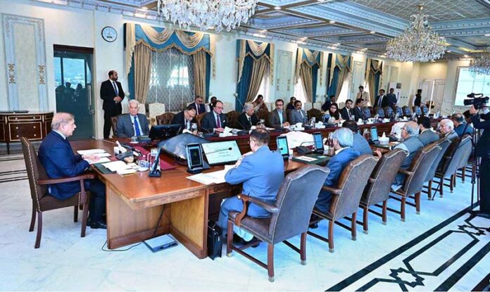 Prime Minister Muhammad Shehbaz Sharif chairs a meeting of the Federal Cabinet