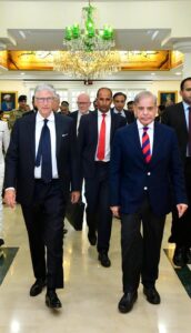 Prime Minister Muhammad Shehbaz Sharif and Chairman Gates Foundation Mr. Bill Gates in Islamabad.