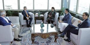 Minister of State for IT and Telecommunication Ms. Shaza Fatima Khawaja in a meeting with delegation of Bill & Melinda Gates Foundation.