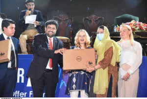 Ambassador of Netherland, Mrs Henny De Vries calls on Sindh Governor Kamran Khan Tessori at Governor House.