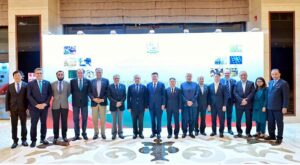 Group photo of Prime Minister Muhammad Shehbaz Sharif and Mr. Meng Fanli, Party Secretary of Shenzhen Municipal Committee, and Deputy Party Secretary of Guangdong Provincial Committee along with their respective delegations.