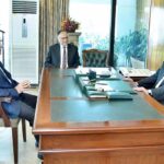 Prime Minister of Pakistan, Muhammad Shehbaz Sharif, called on President Asif Ali Zardari, at Aiwan-e-Sadr, Federal Minister for Planning Development and Special Initiatives, Prof Ahsan Iqbal, is also present on the occasion