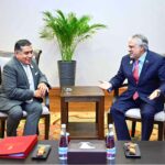 Deputy Prime Minister and Foreign Minister Senator Mohammad Ishaq Dar meets with Minister of state of the UK (Middle East, North Africa, South Asia, United Nations and the Commonwealth) Lord Tariq Ahmad in Amman