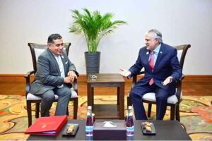Deputy Prime Minister and Foreign Minister Senator Mohammad Ishaq Dar meets with Minister of state of the UK (Middle East, North Africa, South Asia, United Nations and the Commonwealth) Lord Tariq Ahmad in Amman