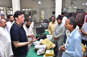 Director General Pakistan Post Islamabad, Sami Khan and Postmaster General Moazzam Mansoor and others visiting GPO.