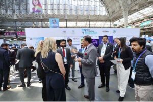 High Commissioner of Pakistan in UK, Dr. Mohammad Faisal visiting exhibits at "Tech Destination Pakistan" pavilion at London Tech Week