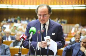Minister for Finance and Revenue Senator Muhammad Aurangzeb presents the Federal Budget 2024-2025 before the National Assembly of Pakistan.