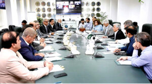 Federal Minister for Industries and Production, Rana Tanveer Hussain chairs a meeting of the Sugar Advisory Board