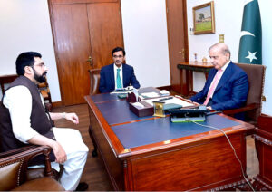 Member National Assembly, Raja Usama Sarwar calls on Prime Minister Muhammad Shehbaz Sharif.