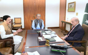 Member National Assembly, Raja Khurram Nawaz calls on Prime Minister Muhammad Shehbaz Sharif.