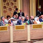 Deputy Prime Minister and Foreign Minister Senator Mohammad Ishaq Dar addresses the high-level conference on “Urgent Humanitarian Response for Gaza” in Amman