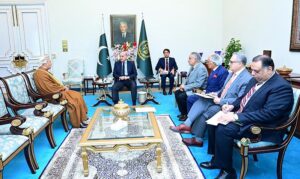 Ambassador of the Sultanate of Oman H.E. Fahad Sulaiman Khalaf Al Kharusi called on Prime Minister Muhammad Shehbaz Sharif.