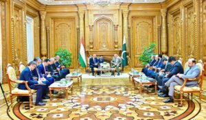 Chairman of the Tajik Majlisi Oli's Majlisi Namoyandagon (Low Chamber of the Parliament) Muhammadtoir Zokirzoda called on Prime Minister Muhammad Shehbaz Sharif.