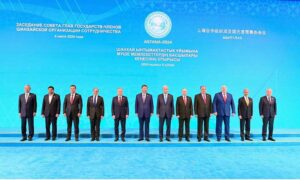Group Photo of heads of Member States of Shanghai Cooperation Organisation.