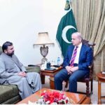 Prime Minister Muhammad Shehbaz Sharif meets Chief Minister Balochistan Mir Sarfaraz Bugti during his one day visit to Quetta