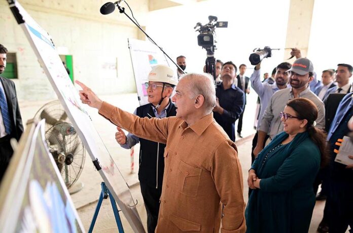 Prime Minister Muhammad Shehbaz Sharif visits the under-construction site of Islamabad Technology Park