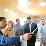 Prime Minister Muhammad Shehbaz Sharif receives briefing regarding the construction of Jinnah Medical Complex