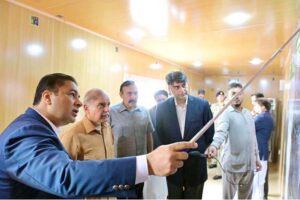 Prime Minister Muhammad Shehbaz Sharif receives briefing regarding the construction of Jinnah Medical Complex