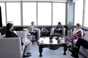 Minister of State for IT and Telecommunication Ms. Shaza Fatima Khawaja in a meeting with President Qatar Science and Technology Park Dr. Jack Lau