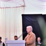 Prime Minister Muhammad Shehbaz Sharif addresses the groundbreaking ceremony of Jinnah Medical Complex