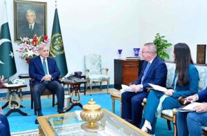 A delegation of Asia Internet Coalition calls on Prime Minister Muhammad Shehbaz Sharif.