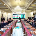 Prime Minister of Pakistan H.E. Muhammad Shehbaz Sharif and President of Azerbaijan H.E. Ilham Aliyev leading their respective delegations during bilateral talks