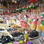 A family selecting and purchasing decoration items and other stuff from vendor at Bari Imam shrine in the Federal Capital