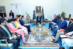 A delegation of Asia Internet Coalition calls on Prime Minister Muhammad Shehbaz Sharif.