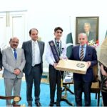 Prime Minister Muhammad Shehbaz Sharif meets Ayan Kashif and his family. Ayan Kashif is a student of Daanish School and he secured the first position in the annual exams of Intermediate and Secondary Education Lahore