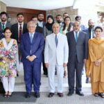 A group photo of Chairman IPO-Pakistan with Executive Director, Center for International Strategic Studies Sindh (CISSS) and officers after meeting