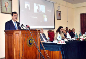 Chairman Senate Syed Yousuf Raza Gilani addresses as chief guest at 25th conference of the Islamic World Academy of Sciences (IAS) in Federal Capital.